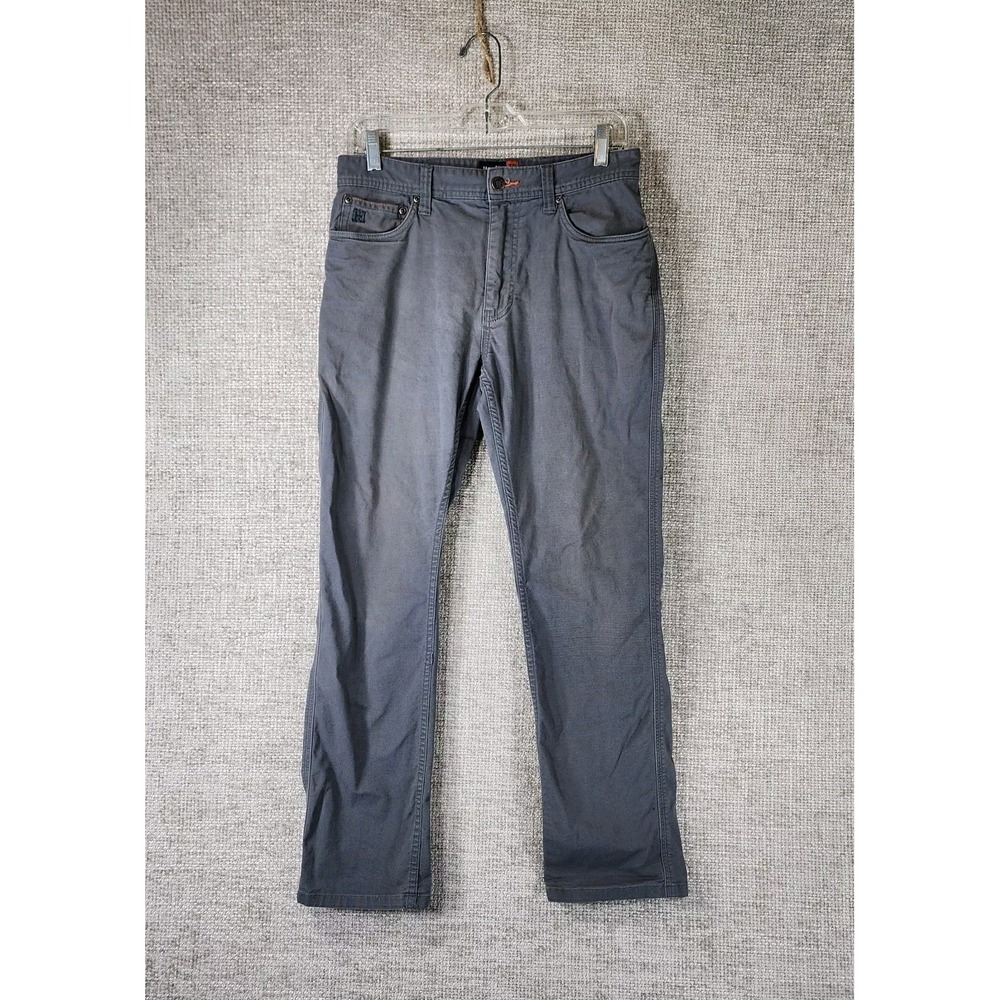 Howler Bros Canvas Pants Mens 30x30 (30x29) Gray 5 Pocket Straight Leg Casual